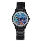 Kaleidoscopic currents Stainless Steel Round Watch
