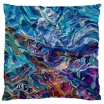 Kaleidoscopic currents Large Premium Plush Fleece Cushion Case (One Side)