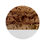 Kaleidoscopic currents Marble Wood Coaster (Round)