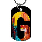 Abstract, Dark Background, Black, Typography,g Dog Tag (One Side)