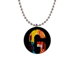 Abstract, Dark Background, Black, Typography,g 1  Button Necklace