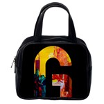 Abstract, Dark Background, Black, Typography,g Classic Handbag (One Side)