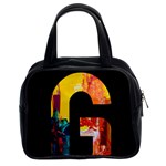 Abstract, Dark Background, Black, Typography,g Classic Handbag (Two Sides)