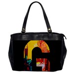 Abstract, Dark Background, Black, Typography,g Oversize Office Handbag
