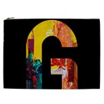 Abstract, Dark Background, Black, Typography,g Cosmetic Bag (XXL)