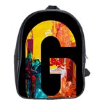 Abstract, Dark Background, Black, Typography,g School Bag (XL)
