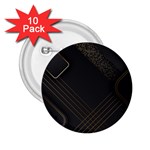 Black Background With Gold Lines 2.25  Buttons (10 pack) 