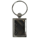 Black Background With Gold Lines Key Chain (Rectangle)