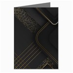 Black Background With Gold Lines Greeting Cards (Pkg of 8)