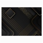 Black Background With Gold Lines Large Glasses Cloth (2 Sides)