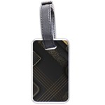 Black Background With Gold Lines Luggage Tag (one side)