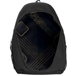 Black Background With Gold Lines Backpack Bag