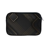 Black Background With Gold Lines Apple MacBook Pro 13  Zipper Case