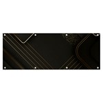 Black Background With Gold Lines Banner and Sign 8  x 3 