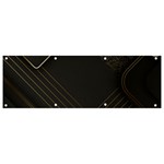 Black Background With Gold Lines Banner and Sign 9  x 3 