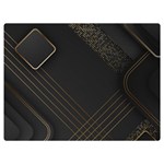 Black Background With Gold Lines Premium Plush Fleece Blanket (Extra Small)