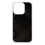 Black Background With Gold Lines iPhone 14 Pro TPU UV Print Case