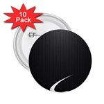 S Black Fingerprint, Black, Edge 2.25  Buttons (10 pack) 