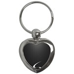 S Black Fingerprint, Black, Edge Key Chain (Heart)