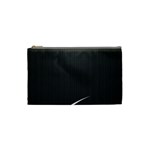S Black Fingerprint, Black, Edge Cosmetic Bag (Small)
