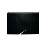 S Black Fingerprint, Black, Edge Cosmetic Bag (Medium)