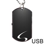 S Black Fingerprint, Black, Edge Dog Tag USB Flash (One Side)