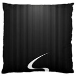 S Black Fingerprint, Black, Edge Standard Premium Plush Fleece Cushion Case (One Side)