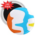 Warp Lines Colorful Multicolor 3  Magnets (100 pack)