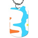 Warp Lines Colorful Multicolor Dog Tag (Two Sides)