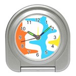 Warp Lines Colorful Multicolor Travel Alarm Clock