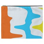 Warp Lines Colorful Multicolor Cosmetic Bag (XXXL)