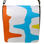 Warp Lines Colorful Multicolor Flap Closure Messenger Bag (S)