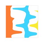 Warp Lines Colorful Multicolor Square Satin Scarf (30  x 30 )