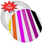 Colorful Multicolor Colorpop Flare 3  Buttons (10 pack) 