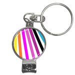 Colorful Multicolor Colorpop Flare Nail Clippers Key Chain