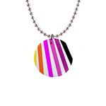 Colorful Multicolor Colorpop Flare 1  Button Necklace