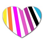 Colorful Multicolor Colorpop Flare Heart Mousepad