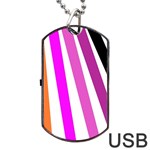 Colorful Multicolor Colorpop Flare Dog Tag USB Flash (One Side)