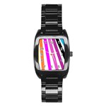 Colorful Multicolor Colorpop Flare Stainless Steel Barrel Watch