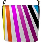 Colorful Multicolor Colorpop Flare Flap Closure Messenger Bag (S)