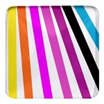 Colorful Multicolor Colorpop Flare Square Glass Fridge Magnet (4 pack)