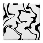 Black And White Swirl Background Tile Coaster