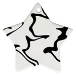 Black And White Swirl Background Ornament (Star)