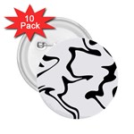 Black And White Swirl Background 2.25  Buttons (10 pack) 