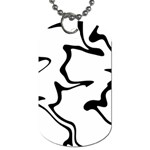 Black And White Swirl Background Dog Tag (One Side)
