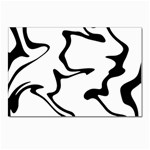 Black And White Swirl Background Postcard 4 x 6  (Pkg of 10)