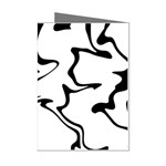 Black And White Swirl Background Mini Greeting Cards (Pkg of 8)