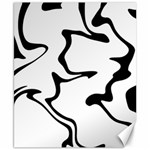 Black And White Swirl Background Canvas 8  x 10 