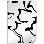 Black And White Swirl Background Canvas 12  x 18 