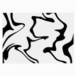 Black And White Swirl Background Large Glasses Cloth (2 Sides)